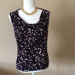 9 West Cowl Neck Sleeveless blouse